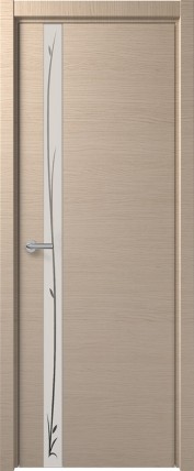 Дверь Н-2 белое с рис. 800*2000 Дуб французский капучино