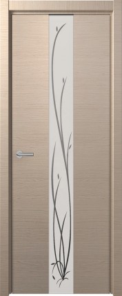 Дверь Н-4 белое с рис. 800*2000 Дуб французский капучино