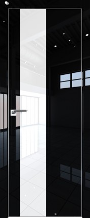 Дверь 5LK белый лак 800*2000 Черный люкс матовая с 4-х сторон зпп Eclipse зпз 190