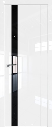 Дверь 62L черный лак 800*2000 Белый люкс