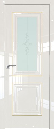 Дверь 28L матовое узор 800*2000 Магнолия люкс золото