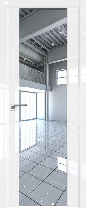 Дверь 8L триплекс зеркальный 800*2000 Белый люкс