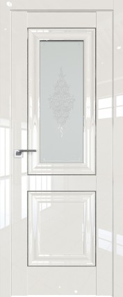 Дверь 28L матовое кристалл 800*2000 Магнолия люкс серебро