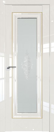 Дверь 24L матовое кристалл 800*2000 Магнолия люкс золото