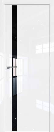 Дверь 6LK (ABS) черный лак 800*2000 Белый люкс кромка в цвет БЕЗ ЗПП БЕЗ ЗПЗ