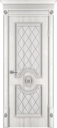 Дверь Флоренция-3 ДГ 800*2000 Эмаль серебро